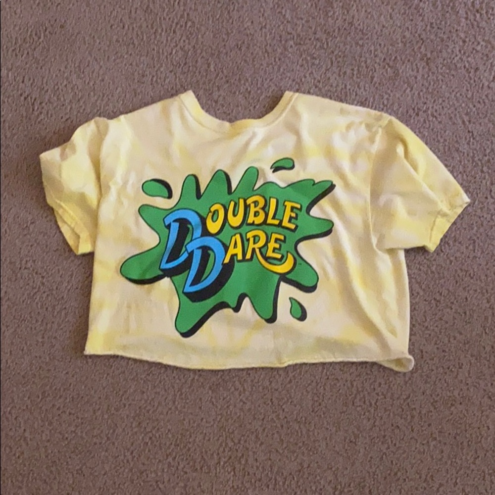 tie dye double dare crop top